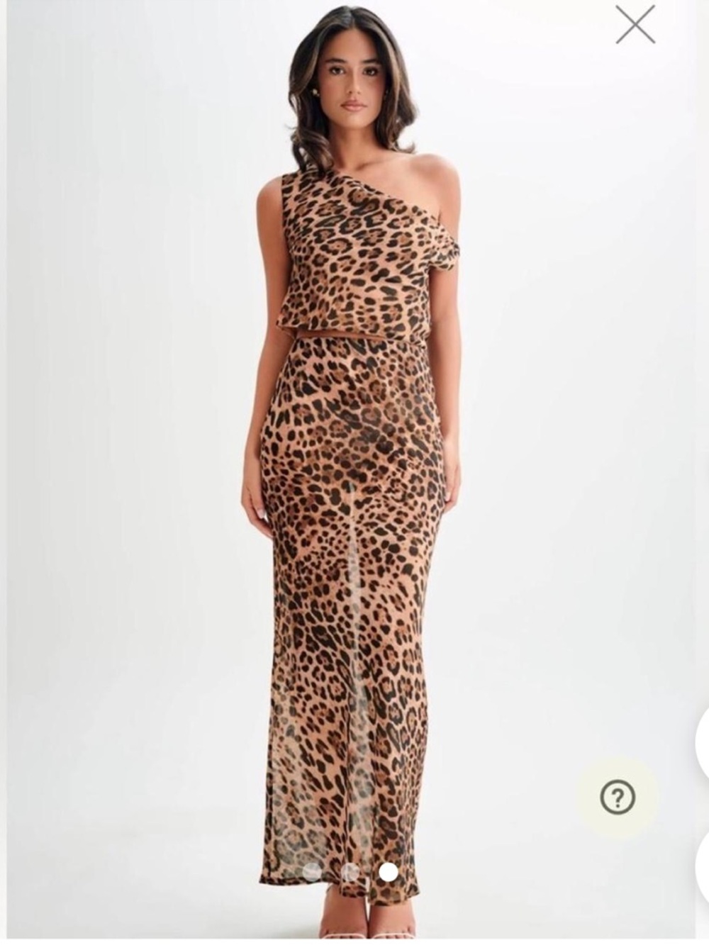 Meshki Yvonne Chiffon Off Shoulder Top & Maxi Skirt
